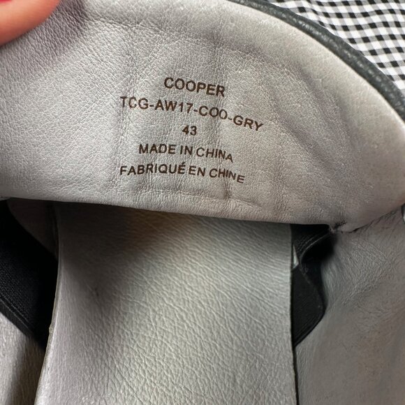 TCG Cooper Sneaker Grey Leather Lace Up Men's Size EU 43 / US 10 - Picture 6 of 6